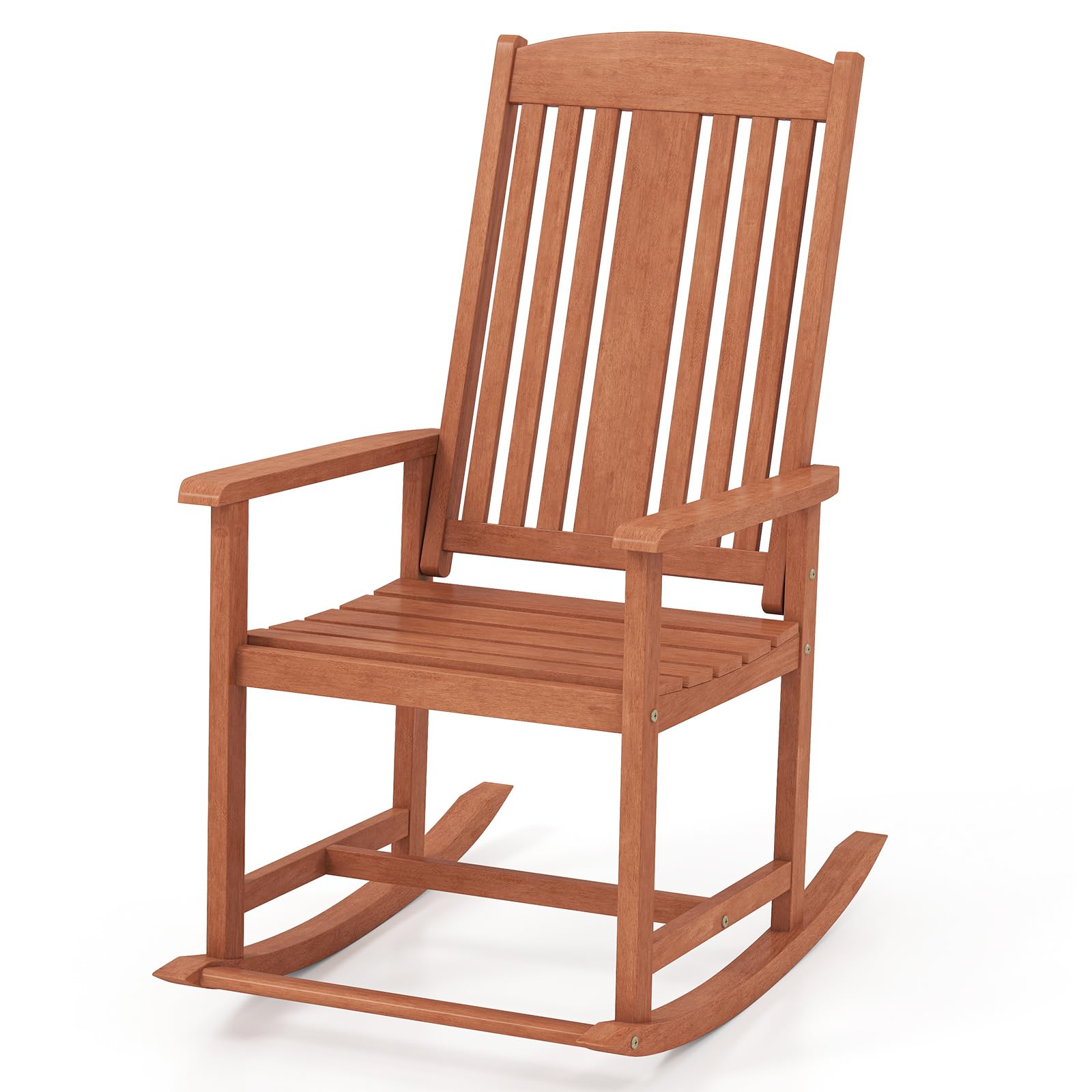Tangkula Outdoor Patio Wood Rocking Chair